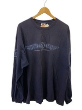 HARLEY DAVIDSON Long Sleeve T 00s LOGO Print LS Tee T-shirt XXL Cotton NVY Used