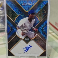 Wild Card Auto Mania Estiven Machado 4/5 2023 Baseball Autographed Card
