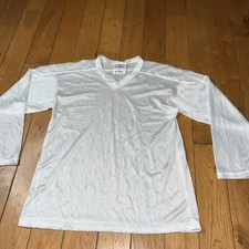 Teamwork Athletic Apparel Mesh Plain White Jersey Size Small Made In USA