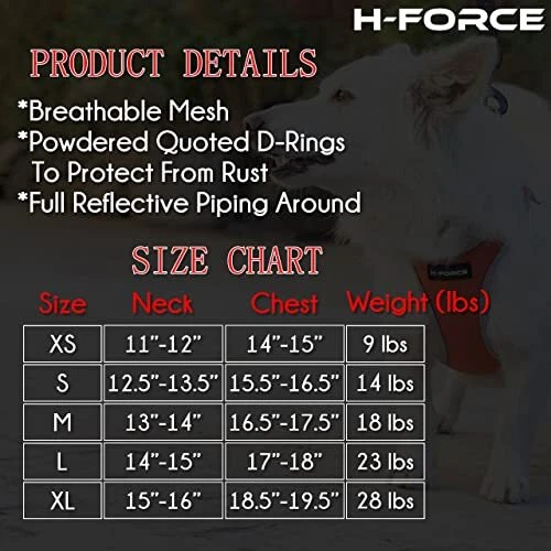 Dog Harness, Breathable Soft Mesh Puppy Vest Harness Reflective Large Grey