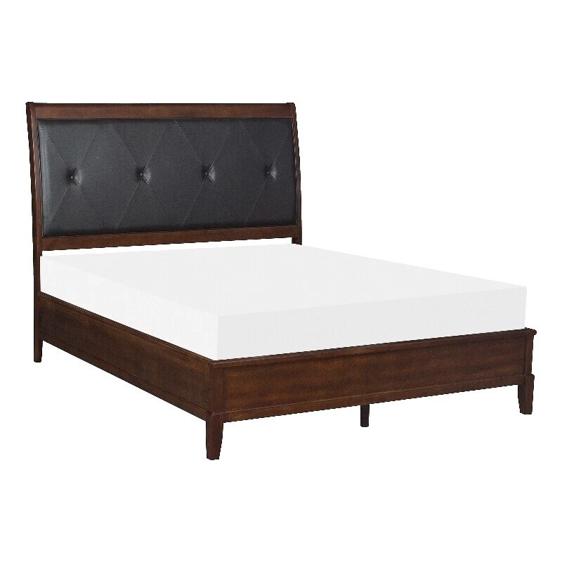 Marcos de cama de trineo con marco de madera