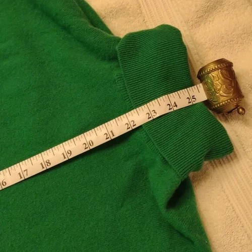 Vintage 80's Benetton Green Pure Lambswool Turtleneck Sweater - Size 50 (EU) - Picture 13 of 14