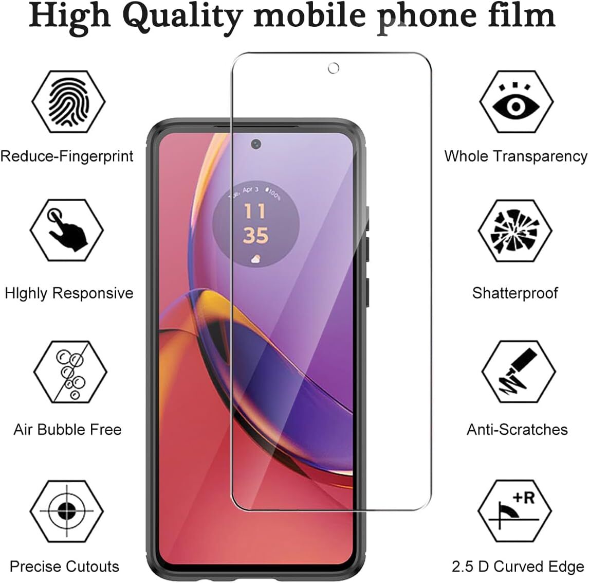 SCL Funda Para Moto G54 Funda Motorola G54 Funda, [Negro] Exquisita Serie De Carbono Diseño Carcasa Con Antiarañazos Y Tecnología De Absorción Antigolpes, Adecuado Para Stylus