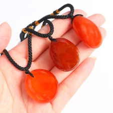 Natural Red Carnelian Agate Crystal Necklace Energy Stone Reiki Healing Gemstone