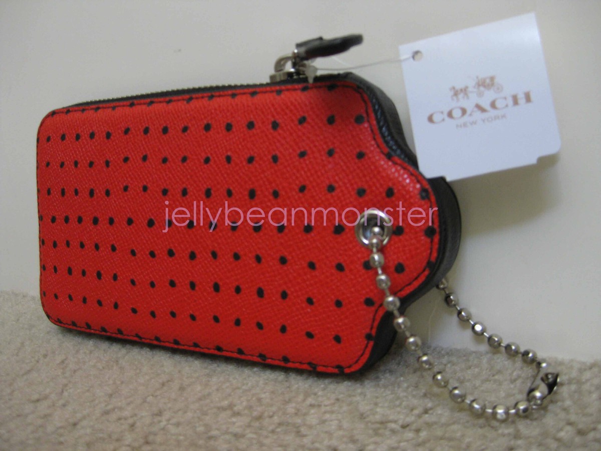COACH 52928 Leather Slim Zip Hang Tag Coin Pouch Purse Tiny COACH 52928 Leather Slim Zip Hang Tag Coin Pouch Purse Tiny