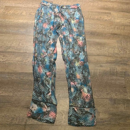 Zadig & Voltaire Parone Camou Pants Womens 36 Blue Floral Python Pull On NEW