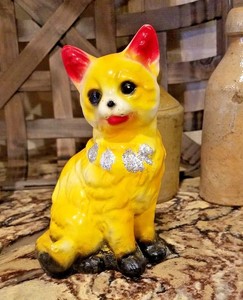 Download EXCELLENT 1930-40's Carnival Chalk ware Prize Cat w/ Glitter & Good Coloring | eBay