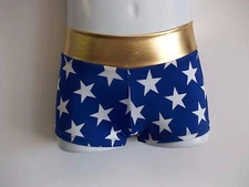 WONDER WOMAN BOOTY SHORTS FOR CHILDREN ~ COSTUMES, DC COMICS, COSPLAY, DANCE,GYM