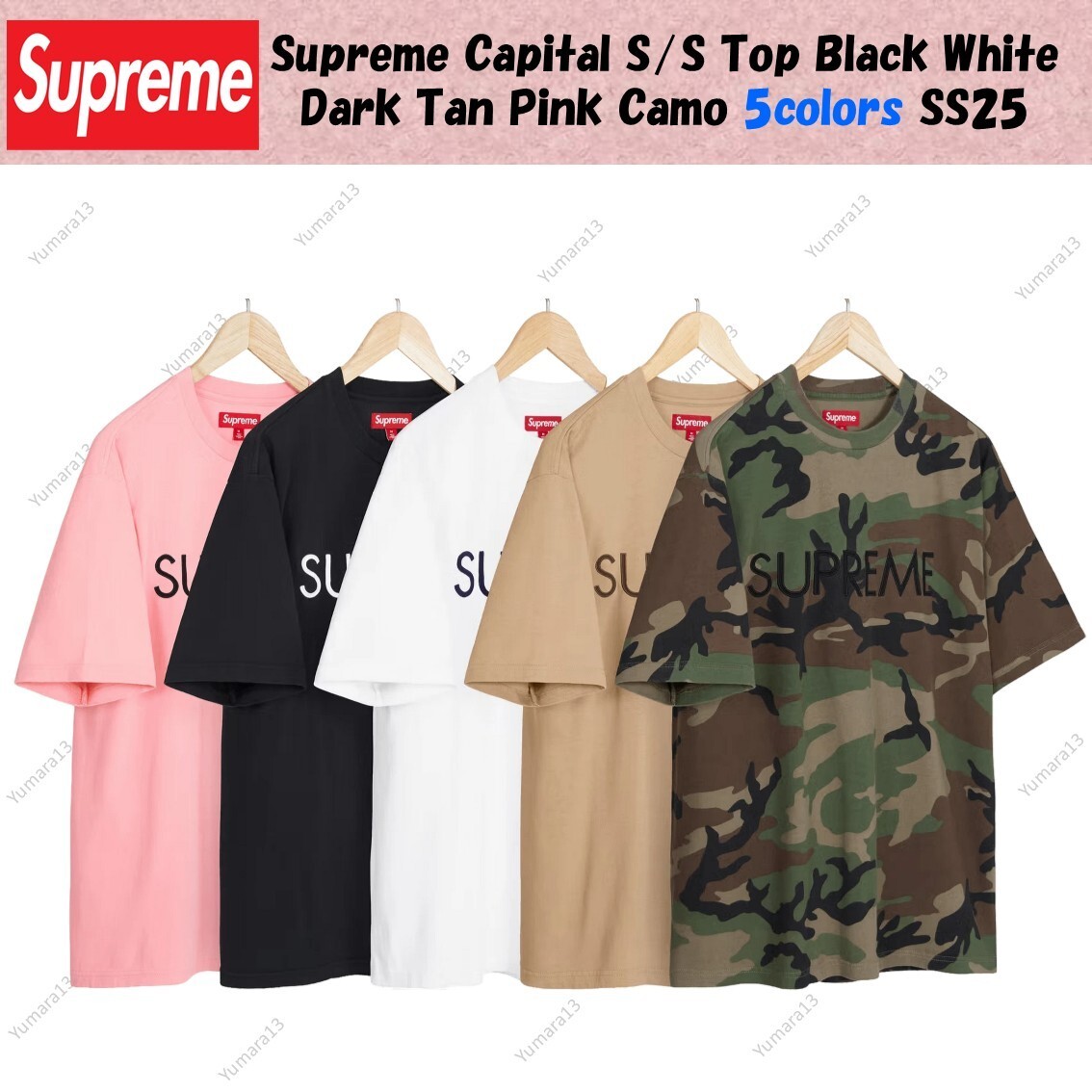 【Supreme】Capital S/S Top★Pink★25SS★ Supreme Capital S/S Top Pink - 25SS | eBay