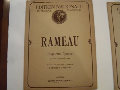 LOT 4 OF OLD VINTAGE CLASSICAL MUSIC SHEETS - RAMEAU CONCERTS SEE PICTURES - Picture 3 of 7