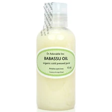 4 Oz Premium 100% Pure Organic Cold Pressed Babassu Oil Soap Massage Skin Hair 
