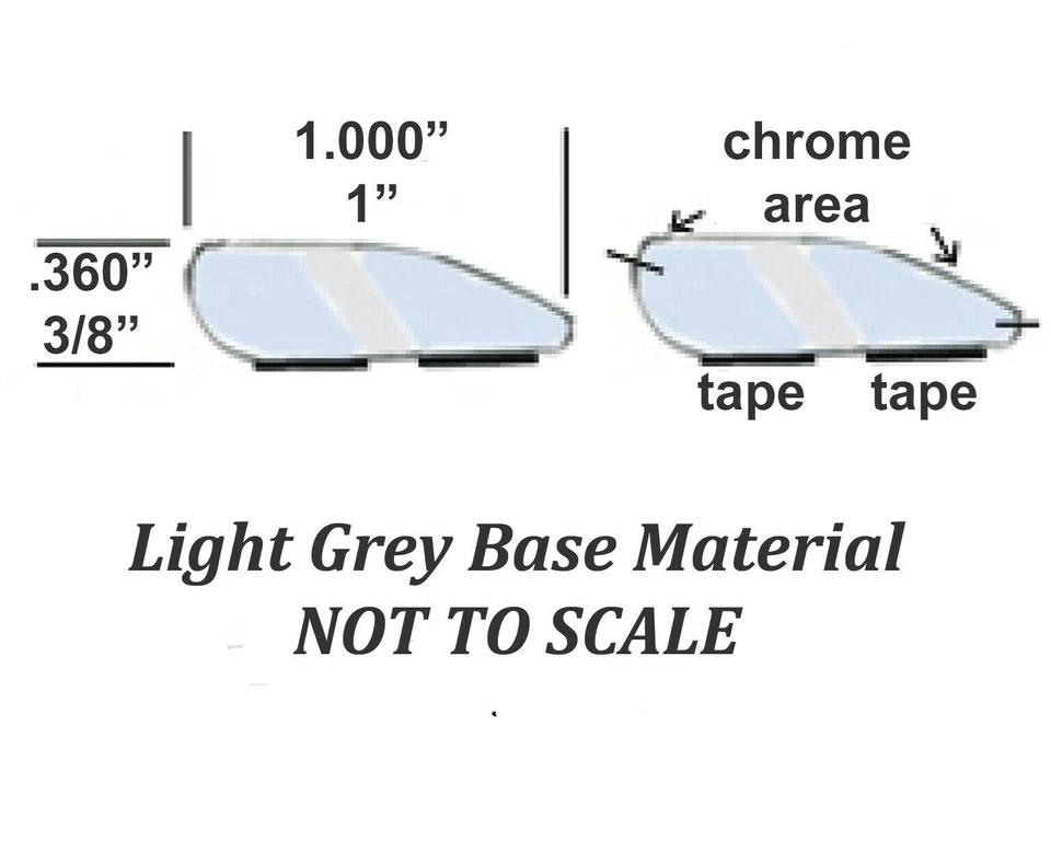 1995 1996 1997 Lincoln Town Car Rear Bumper Molding Chrome F5VY17C830A FO1157232 - Image 4 of 4