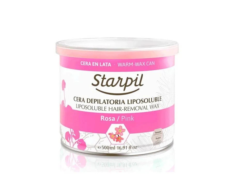 Premium Creamy Pink Soft Starpil Strip Wax Tin 500 ml