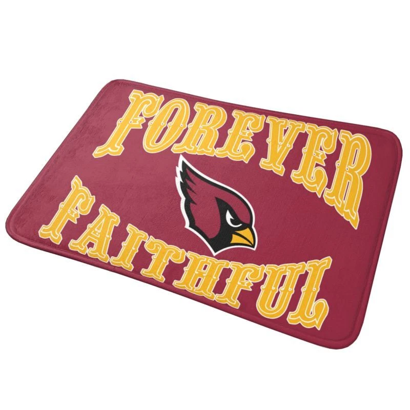 Forever Faithful Arizonna Cardinals Floor Mat Decorative