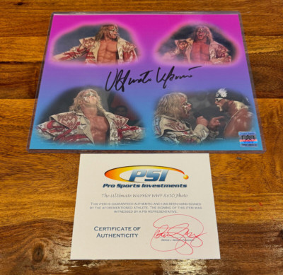 Ultimate Warrior original Autograph WCW RUN 1998 Project Warrior rarity with COA
