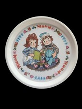 Raggedy Ann and Andy Childs Melamine Plate Oneida Deluxe 1969 Vintage