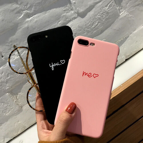 'Me You' Thin Couple Hard Matte Phone Case Cover For X XR XS Max Plus 8 7 6S 6 - Picture 1 of 14