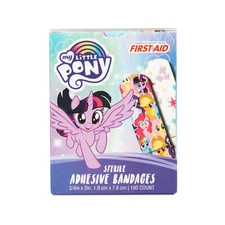American White Cross My Little Pony Adhesive Bandages 3/4" x 3" 100 Count