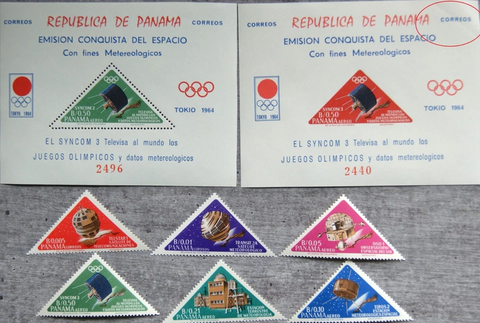 PANAMA 1964 778-83 Block 29-30 Olympics Tokyo Satelliten Raumfahrt Space ** - Bild 1 von 1