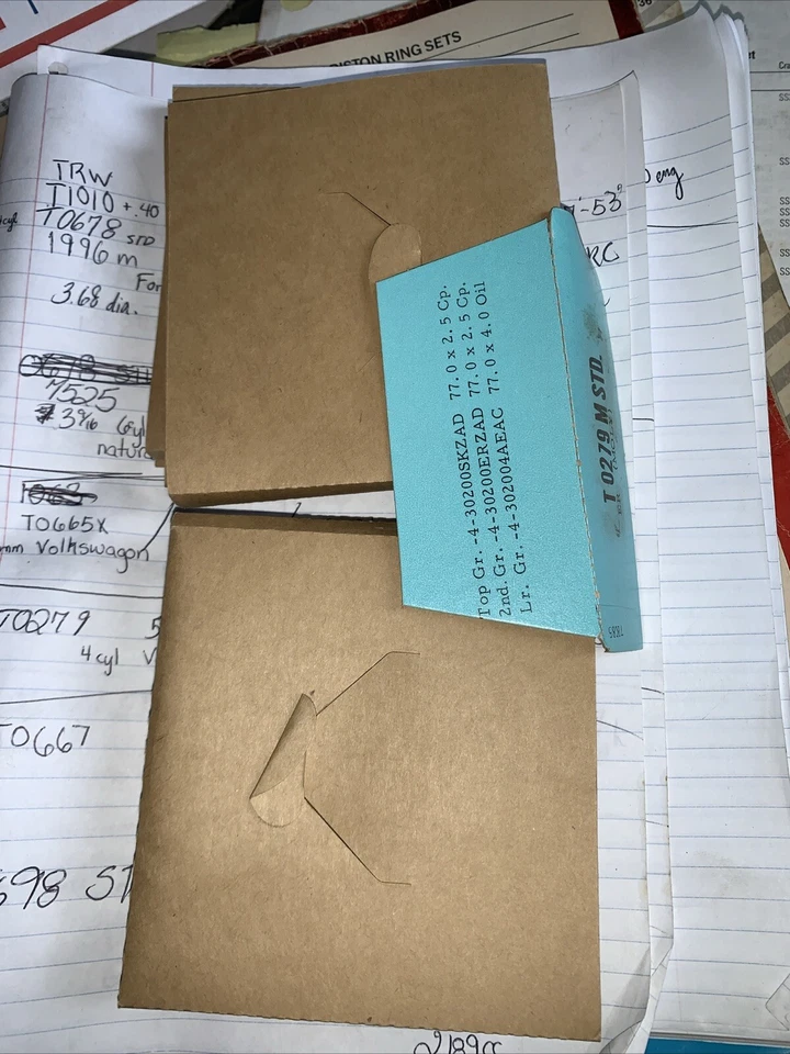 Anillos de pistón TRW Moly T0279 4cyl Volkswagen 1954-65 1,2 l 77 mm 1192 cc Foto 2 de 4