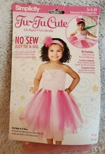 Simplicity  TU TU CUTE KIT  NO SEW TIE AND GO  DIY Costume  PINK LINED  New