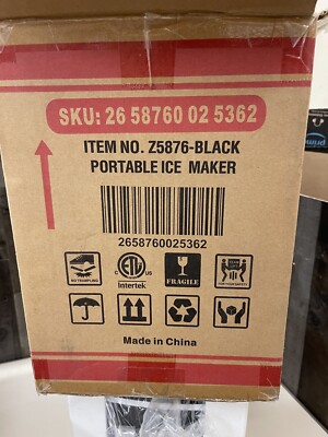 New AGLUCKY Portable Countertop Ice Maker Machine With basket - 26 Lbs Per Day