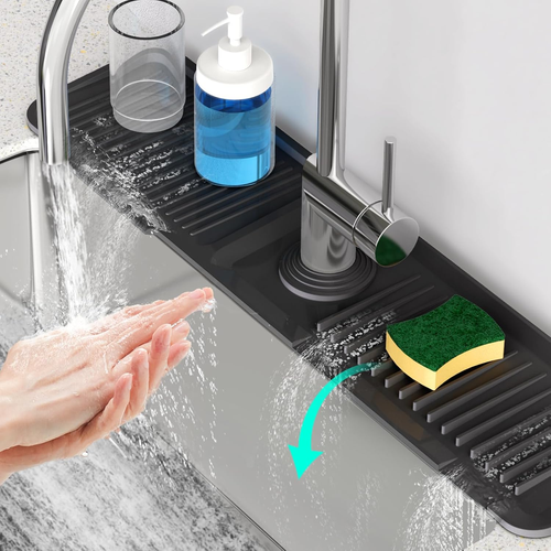 24 Inch Silicone Faucet Mat for Kitchen Sink Splash Guard - Picture 8 of 12