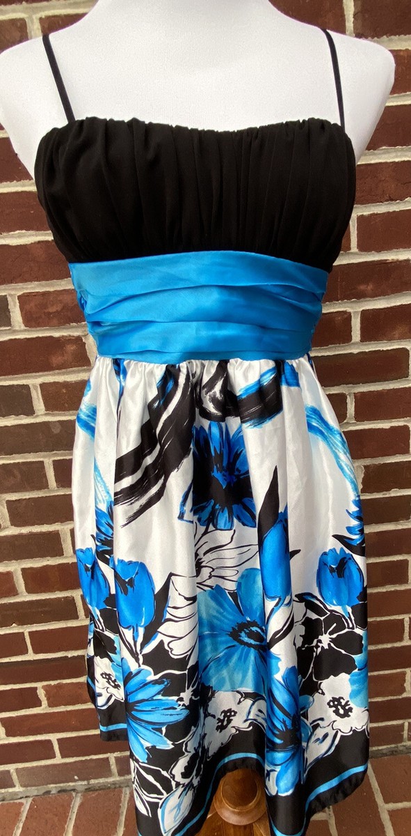 black dress with blue sash Mia | Black Maxi Dress With Sash