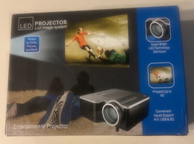 LED Projector LCD Image system Entertainment Projector up to 60'' * USB & SD, A/V