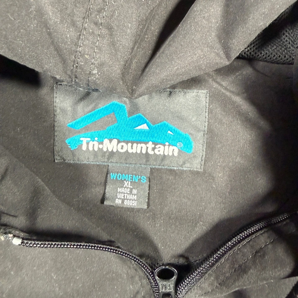 Chaqueta Verizon Arena Tri Mountain para mujer XL negra con capucha cremallera completa Foto 3 de 4