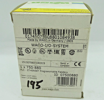 Wago Controller PLC Ethernet 750-880 Programmable Fieldbus