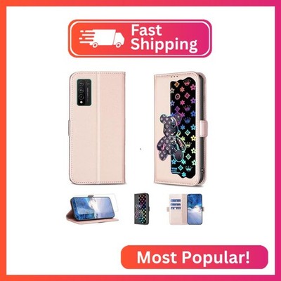 Case Compatible for Honor 10X Lite Phone Case Flip Stand Cover [with Tempered Gl