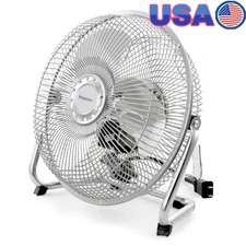 9 Inch High Velocity Fan 3 Speed Adjustable Indoor Air Circulation Metal Fan New