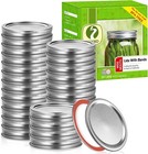100Pcs/50 sets Canning Lids and Rings Wide mouth, Premium Mason Jar Lids with...