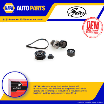 Drive Belt Kit fits DACIA DUSTER 1.2 13 to 14 Set Gates 117206453R Quality New