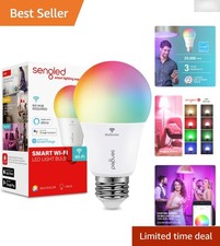 Color Changing Smart Light Bulb - Voice Control, Easy Installation, 800 Lumens