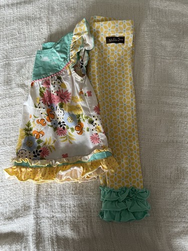 Matilda Jane Upsy Daisy Shabby Tunic 12-18M & Magic Word Leggings 18-24M - Imagen 4 de 9