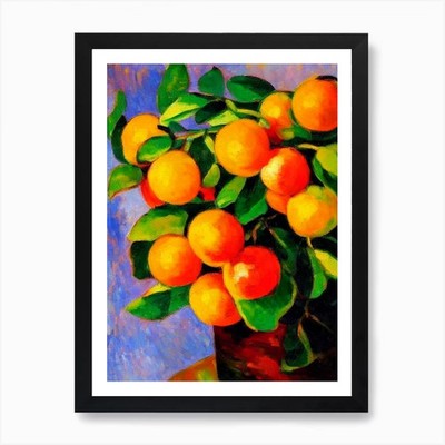 Gerahmtes Wandbild Poster Leinwanddruck Bild Kumquat Fruit Vibrant Matisse Inspi