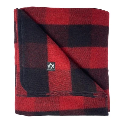 ARCTURUS CAMO Arcturus Backwoods Wool Blanket - Red Buffalo Plaid | 4.5 lbs (64" x 88")