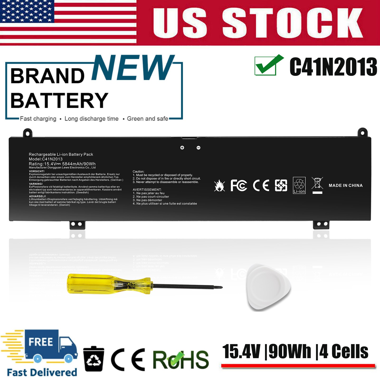 C41N2013 Battery For ASUS ROG Strix G15 G513 G513QR G17 G713 Zephyrus G15 GA503