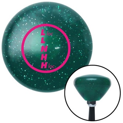 Pink Transfer Case #1 Green Retro Metal Flake Shift Knob w/ M16x1.5 Insert Auto