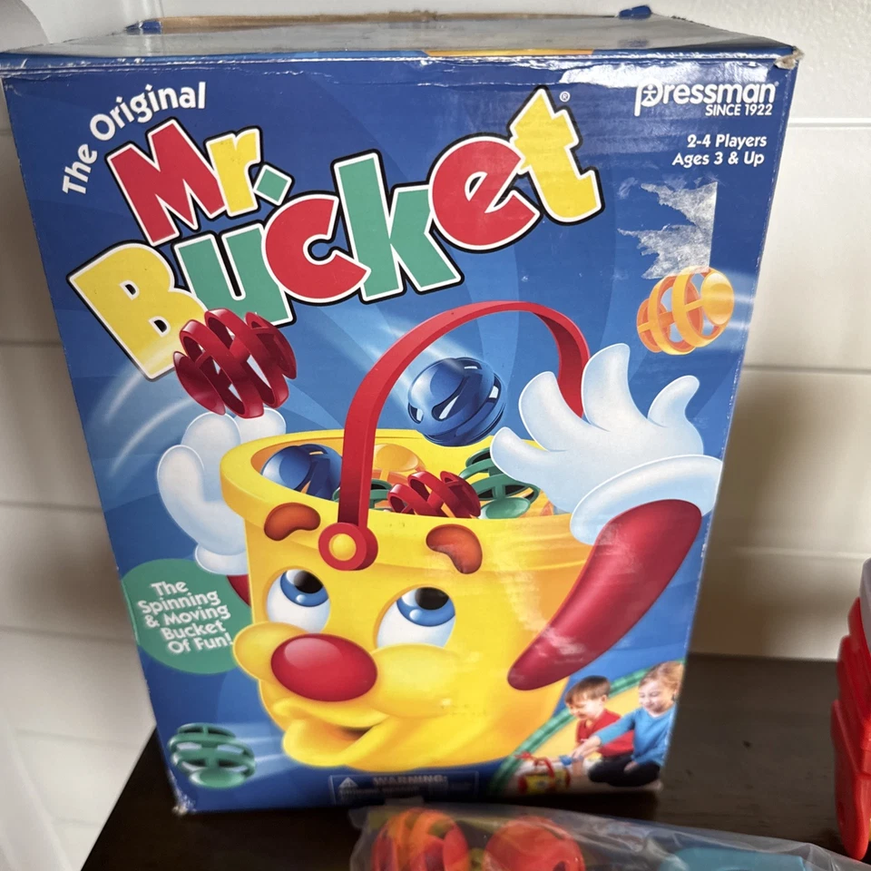 The Original Mr Bucket Game Complete 2017 Pressman Spinning Moving Bucket of Fun - Image 2 of 4