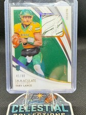 2021 Panini Immaculate Collection Collegiate #GL-TL Trey Lance Gloves #/80