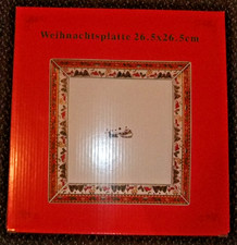 Weihnachtsteller viereckig Weihnachtsplatte OVP mit dem Ahorn Blatt