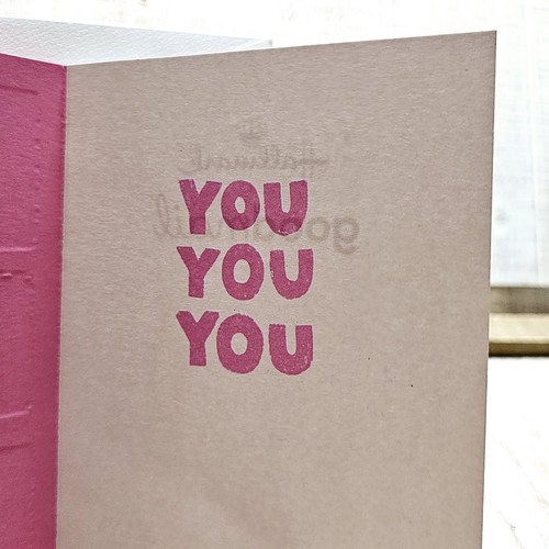 Hallmark Greeting Card Goodmail 4x6 Anniversary Love Pink Red Embossed You - Picture 6 of 9