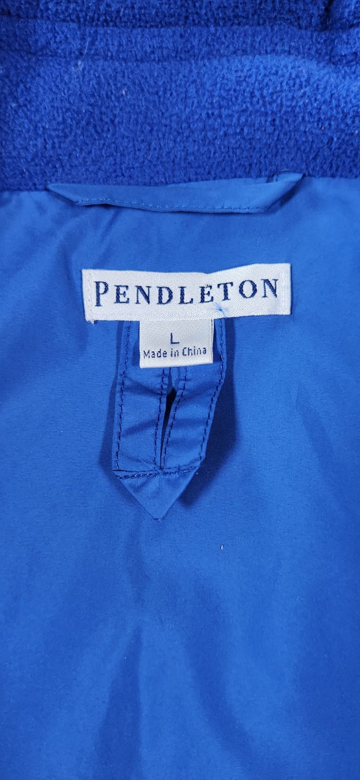 Pendleton Feather Down Puffer Blue Jacket Size L - image 3