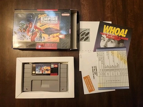 Super Empire Strikes Back  SNES Game 1992 Box Authentic No Manual