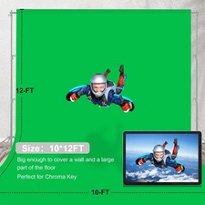 LARGE GREEN SCREEN PHOTOGRAPHY BACKDROP 12x10 Ft Studio Photo Stand Background