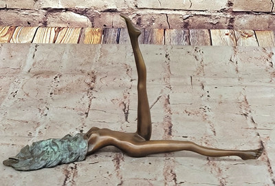 Erotik Akt Weiblich Bronze Statue Sensual Hot Guss Skulptur Zeitgenössisch