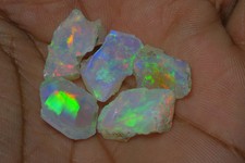Cut Grade Opal Rough Lot AAA Grade 5 Pieces Large Size Ethiopian Welo Opal Raw
